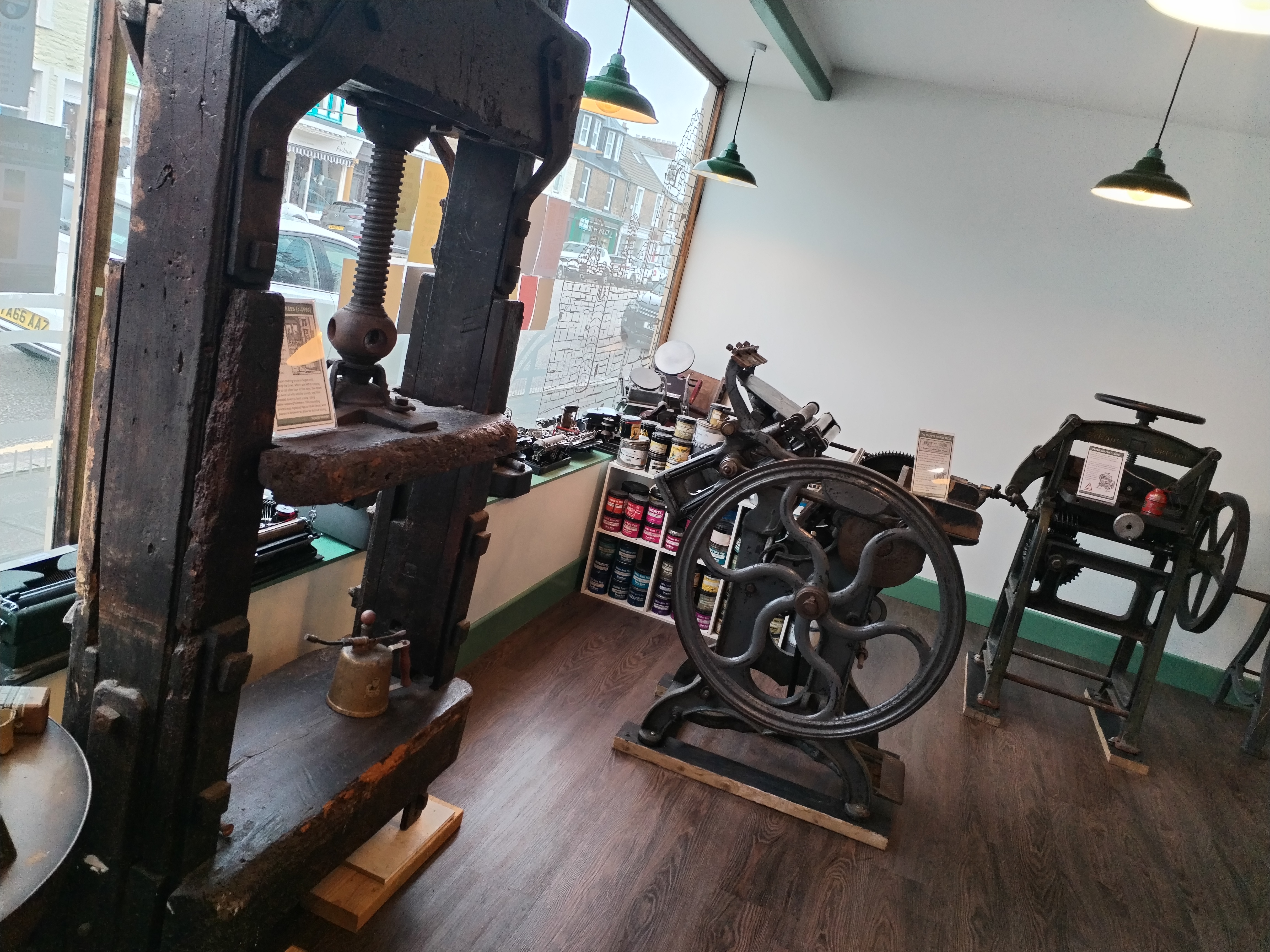 The press room at the Vintage Printworks. 